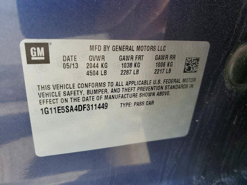Продажа на аукционе авто 2013 Chevrolet Malibu, vin: 1G11E5SA4DF311449, номер лота: 46040926