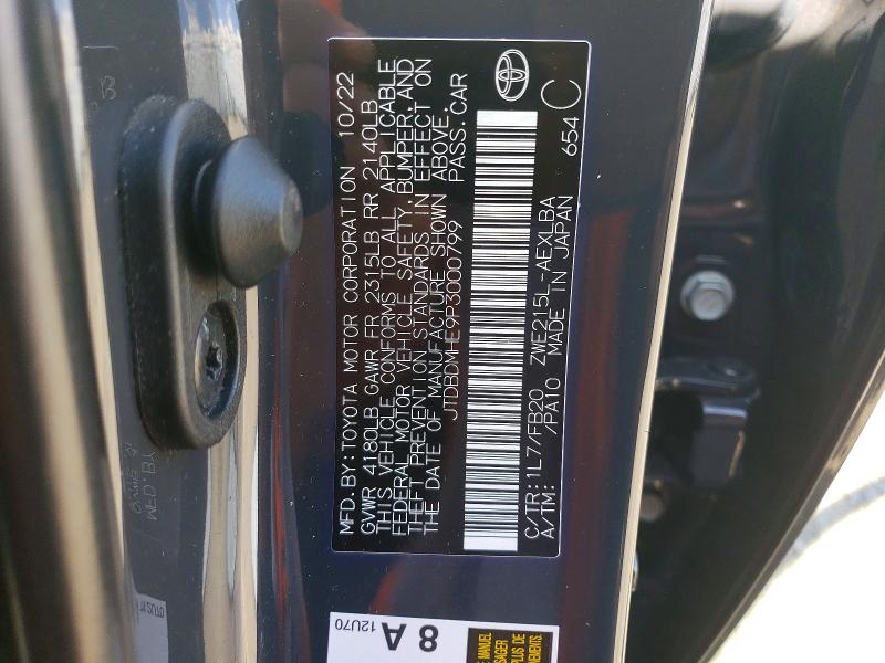 Продаж на аукціоні авто 2023 Toyota Corolla Hybrid, vin: JTDBDMHE9P3000799, номер лоту: 79119735