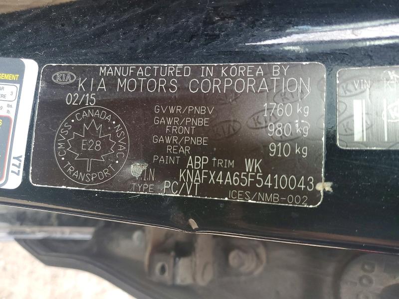 Aukcja sprzedaży 2015 Kia Forte, vin: KNAFX4A65F5410043, numer aukcji: 46200886