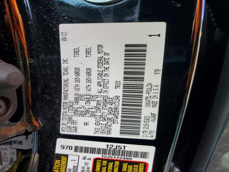 Продаж на аукціоні авто 2024 Toyota Tundra, vin: 5TFWA5DB9RX131240, номер лоту: 47744466