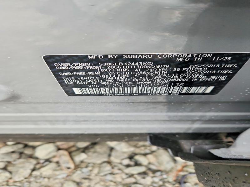 2025 Subaru Forester მანქანა იყიდება აუქციონზე, vin: JF2SLSED6SH454136, აუქციონის ნომერი: 41697666