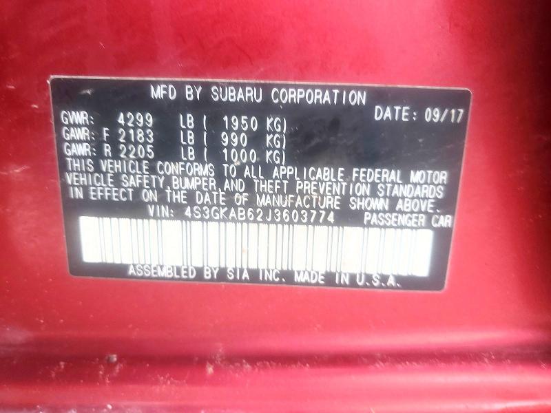 Продаж на аукціоні авто 2018 Subaru Impreza, vin: 4S3GKAB62J3603774, номер лоту: 79430055