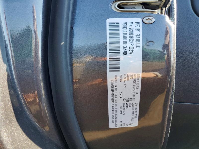 2022 Chrysler Pacifica მანქანა იყიდება აუქციონზე, vin: 2C4RC1FG2NR103216, აუქციონის ნომერი: 46582216