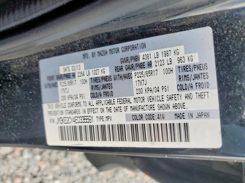 47540746 :رقم المزاد ، JM3KE2CY4E0335591 vin ، 2014 Mazda Cx-5 مزاد بيع