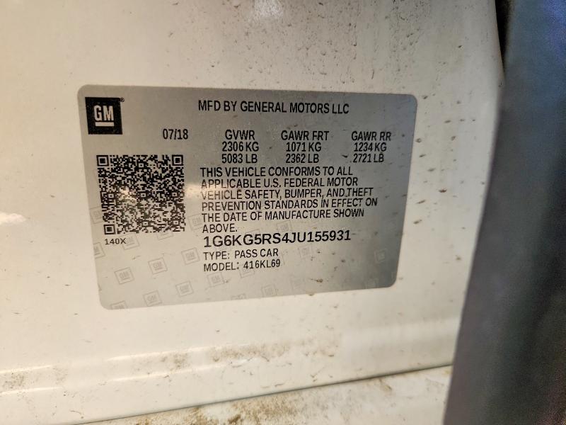 Aukcja sprzedaży 2018 Cadillac Ct6, vin: 1G6KG5RS4JU155931, numer aukcji: 78405845