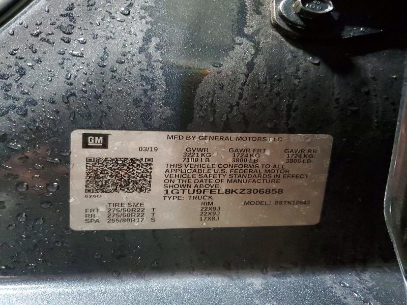 Aukcja sprzedaży 2019 Gmc Sierra, vin: 1GTU9FEL8KZ306858, numer aukcji: 45554906