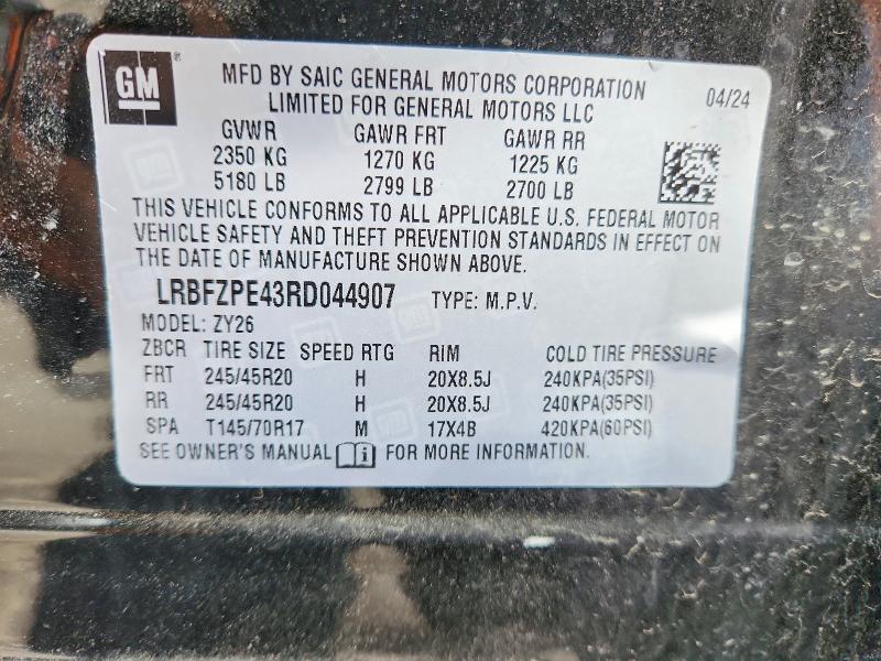 Aukcja sprzedaży 2024 Buick Envision, vin: LRBFZPE43RD044907, numer aukcji: 45671666