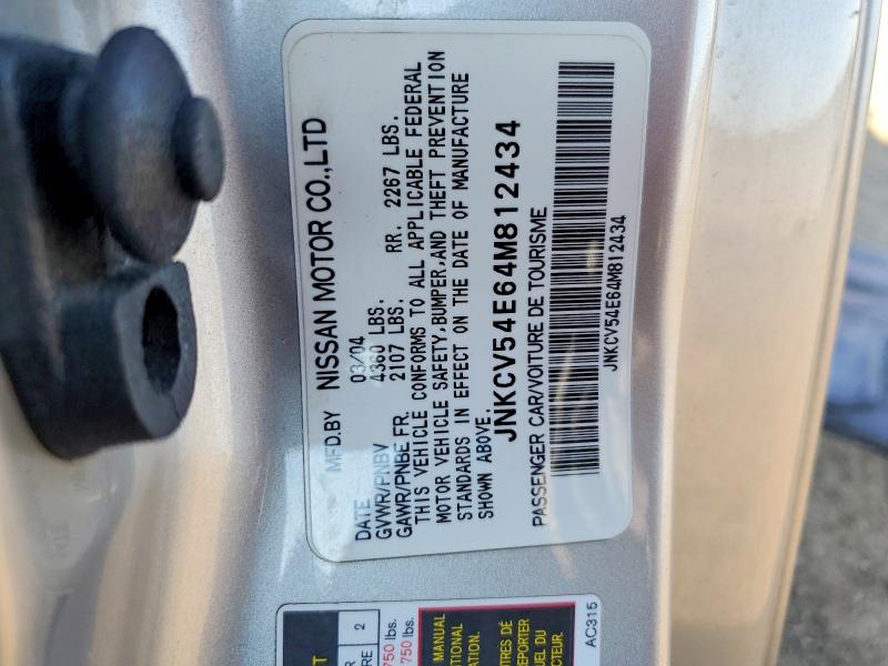 Aukcja sprzedaży 2004 Infiniti G35, vin: JNKCV54E64M812434, numer aukcji: 79367005