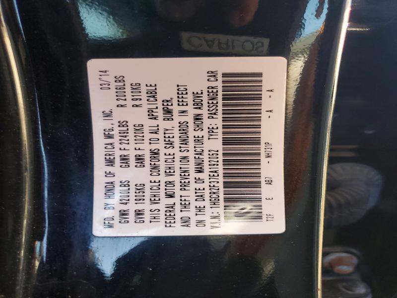 Продажа на аукционе авто 2014 Honda Accord, vin: 1HGCR2F37EA192052, номер лота: 47726526