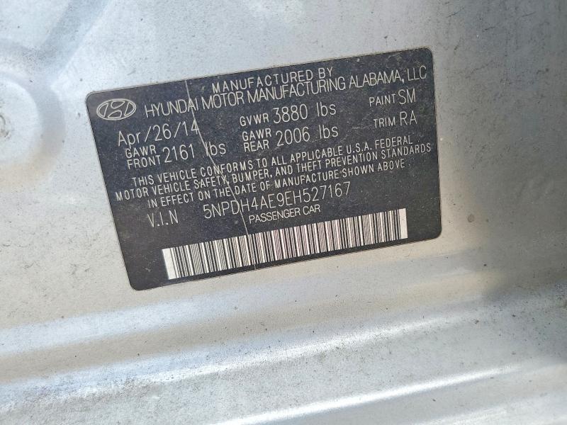 Aukcja sprzedaży 2014 Hyundai Elantra, vin: 5NPDH4AE9EH527167, numer aukcji: 47530346