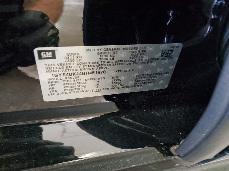 Aukcja sprzedaży 2016 Cadillac Escalade, vin: 1GYS4BKJ4GR451978, numer aukcji: 79413045