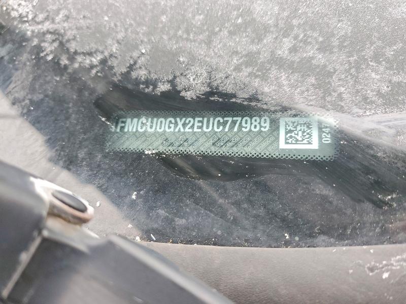 2014 Ford Escape მანქანა იყიდება აუქციონზე, vin: 1FMCU0GX2EUC77989, აუქციონის ნომერი: 78994495