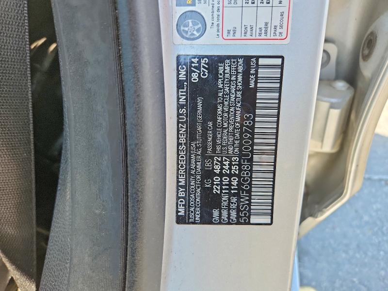 Продаж на аукціоні авто 2015 Mercedes-benz C, vin: 55SWF6GB8FU009783, номер лоту: 45511856