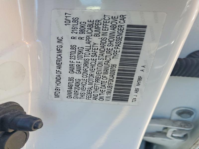 Aukcja sprzedaży 2018 Acura Tlx, vin: 19UUB1F3XJA009756, numer aukcji: 46756206