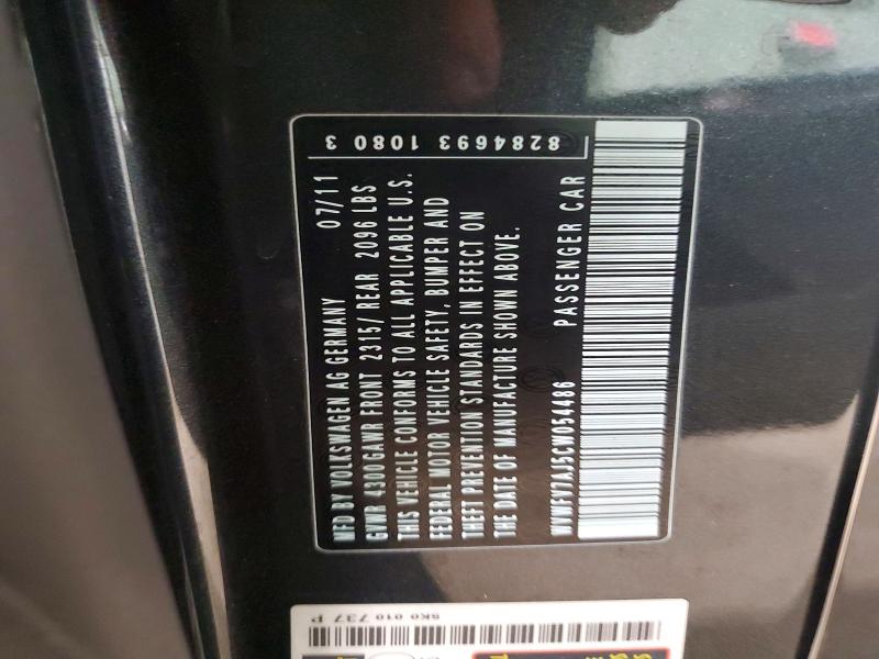 79297375 :رقم المزاد ، WVWFV7AJ5CW054486 vin ، 2012 Volkswagen Gti مزاد بيع