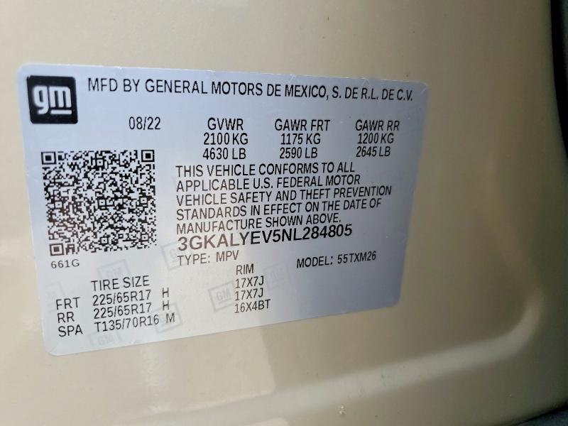 2022 Gmc Terrain მანქანა იყიდება აუქციონზე, vin: 3GKALYEV5NL284805, აუქციონის ნომერი: 41754606