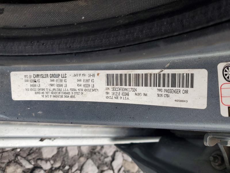 Продажа на аукционе авто 2010 Dodge Avenger, vin: 1B3CC4FB3AN117324, номер лота: 45677066