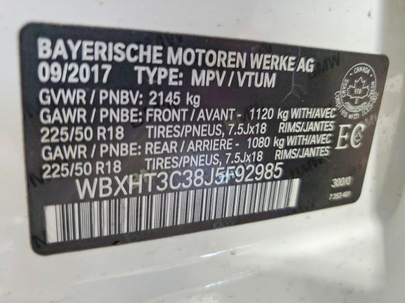 Auction sale of the 2018 Bmw X1, vin: WBXHT3C38J5F92985, lot number: 47126246