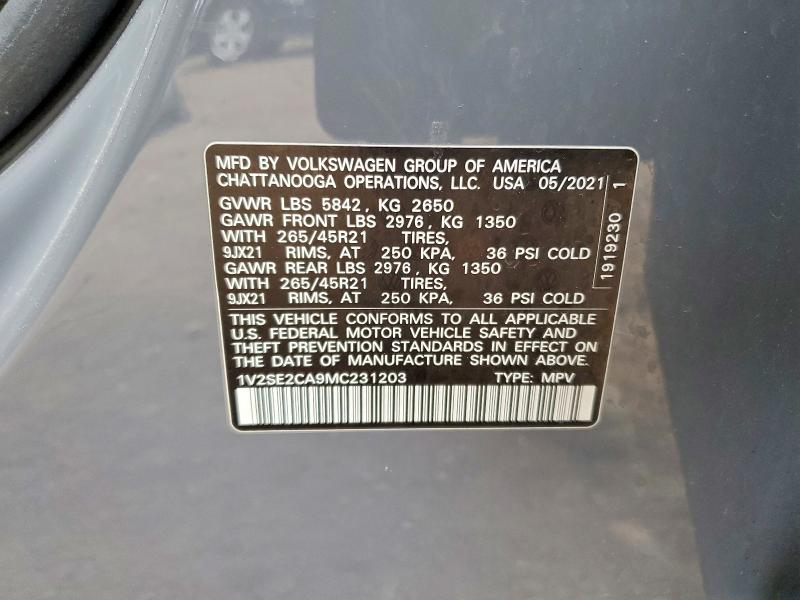Aukcja sprzedaży 2021 Volkswagen Atlas Cross Sport, vin: 1V2SE2CA9MC231203, numer aukcji: 79772485