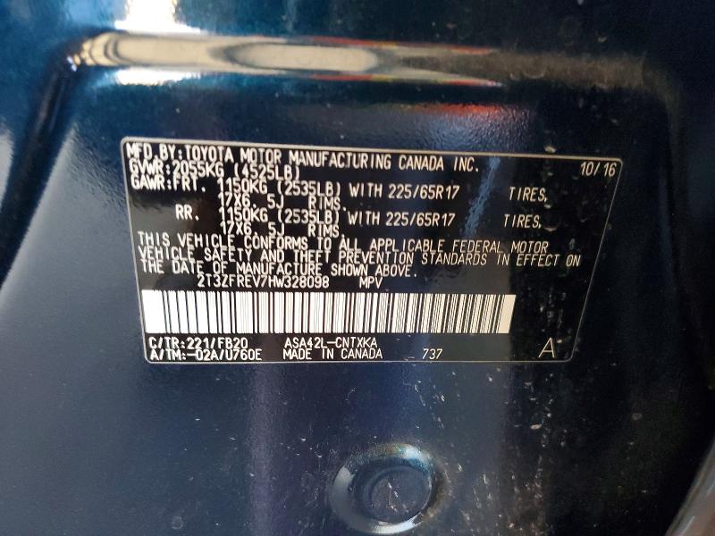 Aukcja sprzedaży 2017 Toyota Rav4, vin: 2T3ZFREV7HW328098, numer aukcji: 79775055