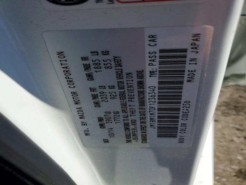 46561776 :رقم المزاد ، JM1BM1M70F1236340 vin ، 2015 Mazda 3 مزاد بيع