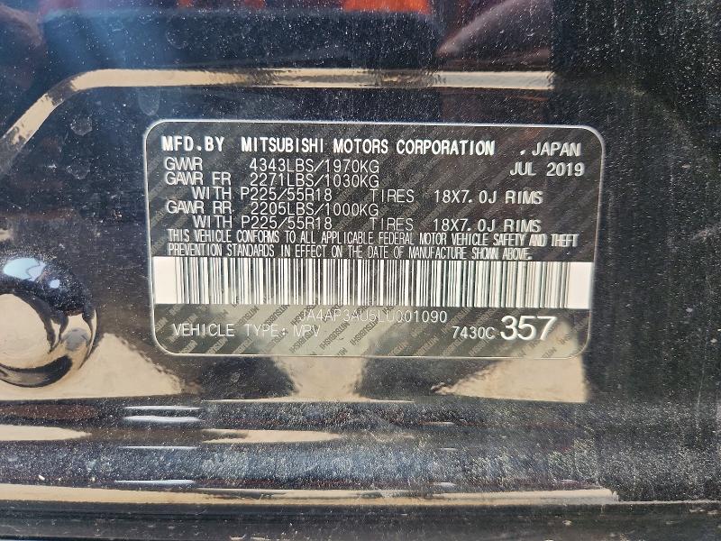 Aukcja sprzedaży 2020 Mitsubishi Outlander Sport, vin: JA4AP3AU5LU001090, numer aukcji: 47062476