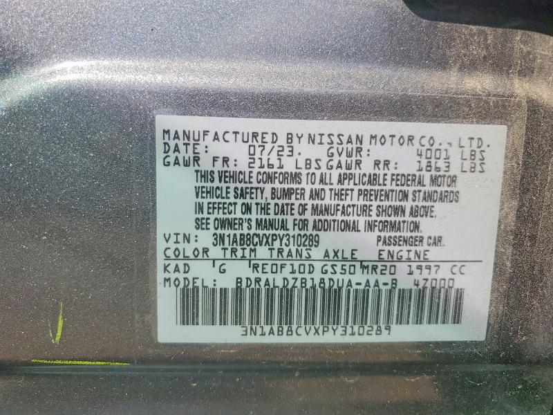 Aukcja sprzedaży 2023 Nissan Sentra, vin: 3N1AB8CVXPY310289, numer aukcji: 47927786