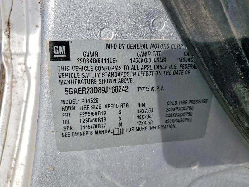 Продаж на аукціоні авто 2009 Buick Enclave, vin: 5GAER23D89J168242, номер лоту: 47319066