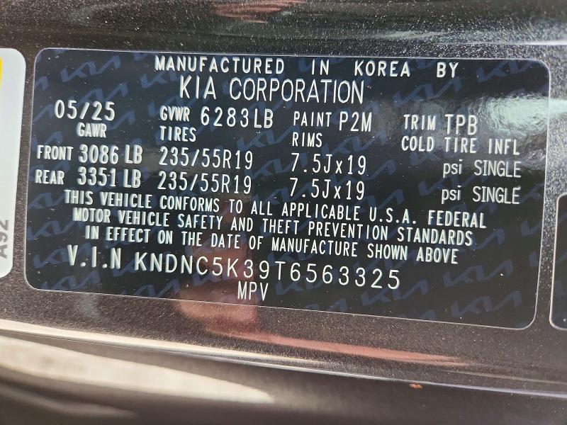 Aukcja sprzedaży 2026 Kia Carnival, vin: KNDNC5K39T6563325, numer aukcji: 47802576