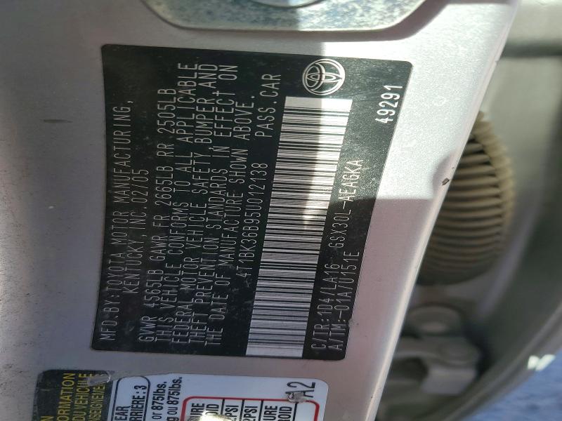 Продажа на аукционе авто 2005 Toyota Avalon, vin: 4T1BK36B95U012138, номер лота: 47776866