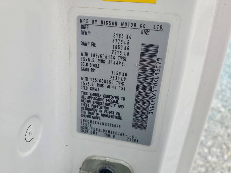 2021 Nissan Nv200 მანქანა იყიდება აუქციონზე, vin: 3N6CM0KN7MK695079, აუქციონის ნომერი: 41657626
