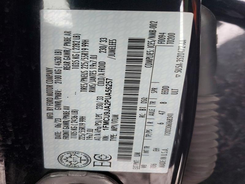 Aukcja sprzedaży 2023 Ford Escape, vin: 1FMCU9JA2PUA56257, numer aukcji: 46039666