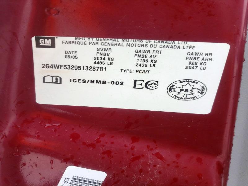 Aukcja sprzedaży 2005 Buick Allure, vin: 2G4WF532951323781, numer aukcji: 46045406