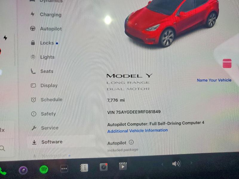 79098425 :رقم المزاد ، 7SAYGDEE9RF081849 vin ، 2024 Tesla Model Y مزاد بيع
