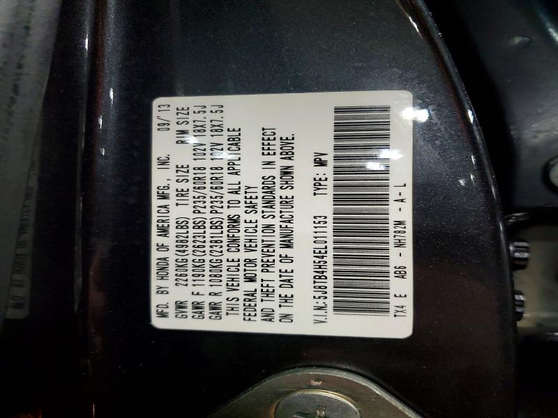46627886 :رقم المزاد ، 5J8TB4H54EL011153 vin ، 2014 Acura Rdx مزاد بيع