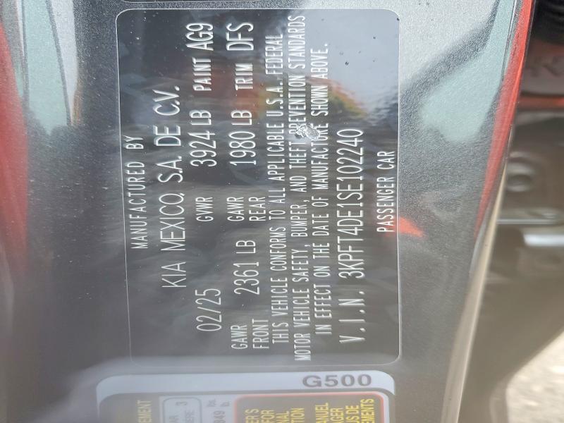Aukcja sprzedaży 2025 Kia K4, vin: 3KPFT4DE1SE102240, numer aukcji: 47201126