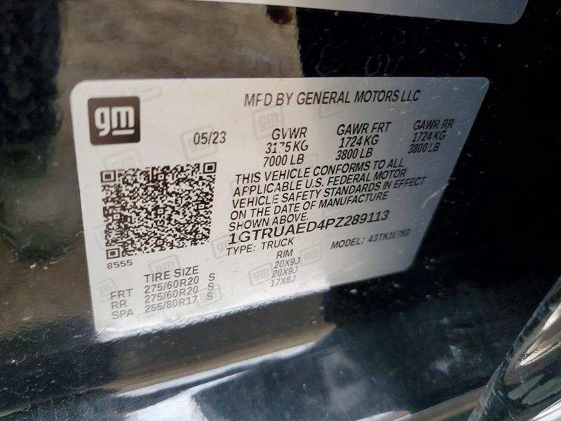Aukcja sprzedaży 2023 Gmc Sierra, vin: 1GTRUAED4PZ289113, numer aukcji: 46737806