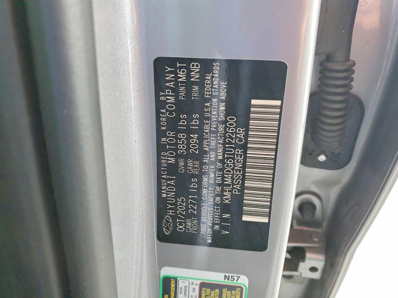 2026 Hyundai Elantra მანქანა იყიდება აუქციონზე, vin: KMHLM4DG6TU122600, აუქციონის ნომერი: 46335606