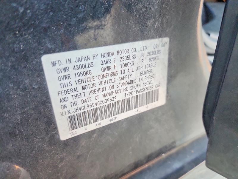Продажа на аукционе авто 2006 Acura Tsx, vin: JH4CL96946C039632, номер лота: 46858966
