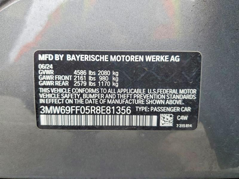 Продажа на аукционе авто 2024 Bmw 330i, vin: 3MW69FF05R8E81356, номер лота: 45546606