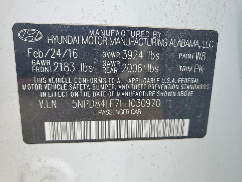 2017 Hyundai Elantra მანქანა იყიდება აუქციონზე, vin: 5NPD84LF7HH030970, აუქციონის ნომერი: 46879696