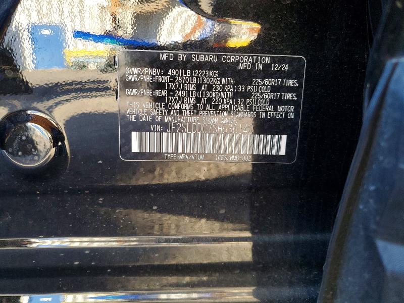 Продаж на аукціоні авто 2025 Subaru Forester, vin: JF2SLDDC7SH536140, номер лоту: 79983865