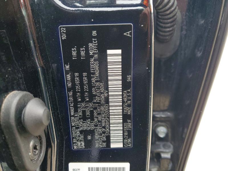 46524706 :رقم المزاد ، 5TDKDRBH5PS500683 vin ، 2023 Toyota Highlander مزاد بيع