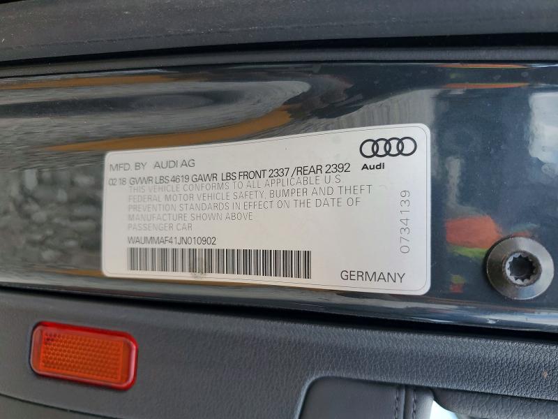 Продаж на аукціоні авто 2018 Audi A4, vin: WAUMMAF41JN010902, номер лоту: 79246225