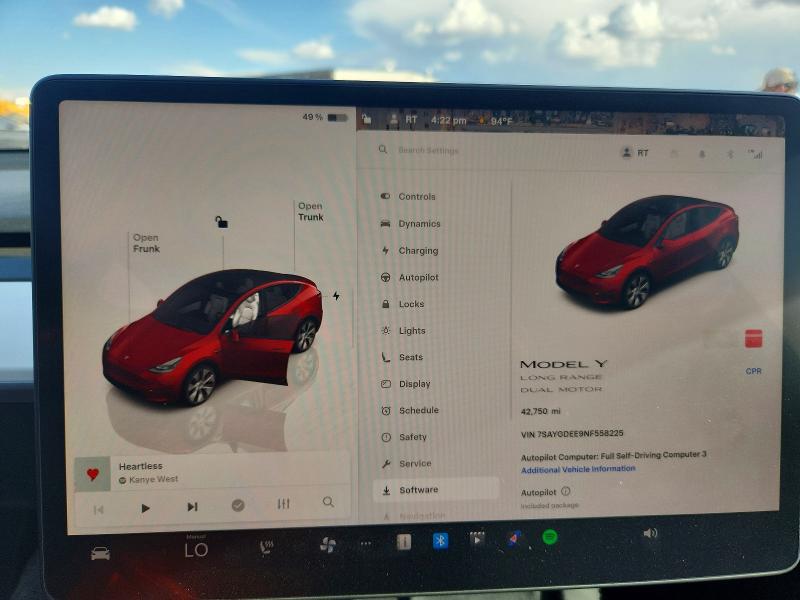 Aukcja sprzedaży 2022 Tesla Model Y, vin: 7SAYGDEE9NF558225, numer aukcji: 47916746