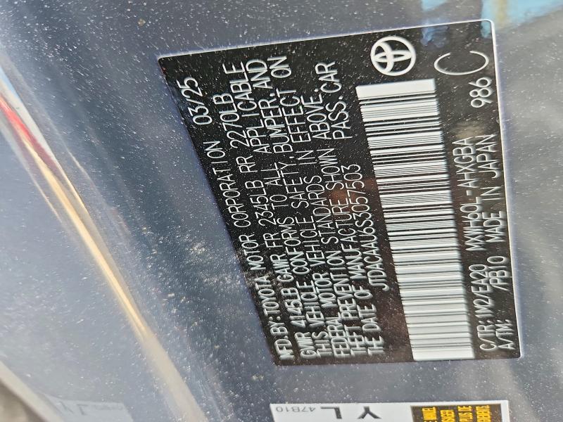 Продажа на аукционе авто 2025 Toyota Prius, vin: JTDACAAU6S3057503, номер лота: 47931146