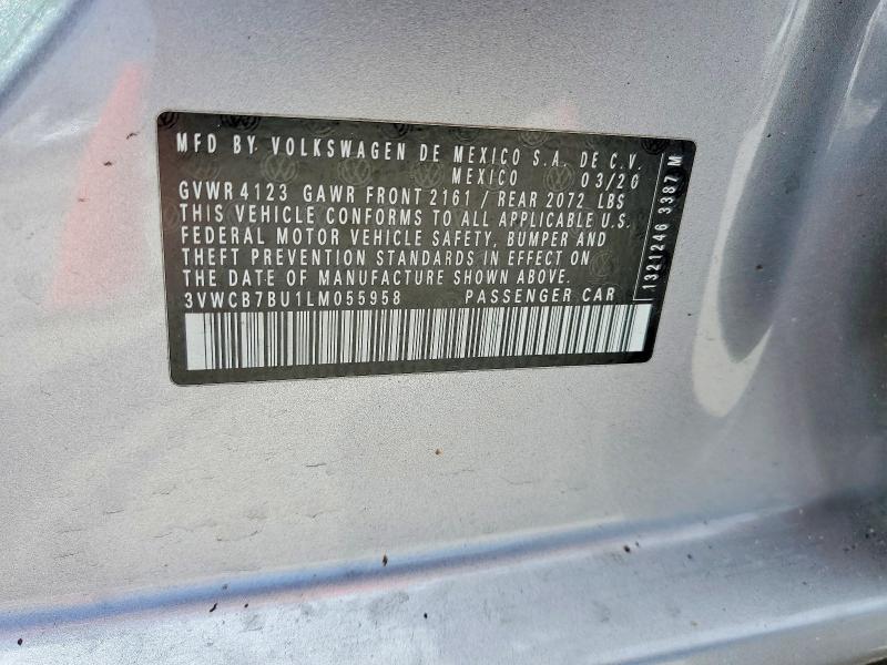 Aukcja sprzedaży 2020 Volkswagen Jetta, vin: 3VWCB7BU1LM055958, numer aukcji: 48081826