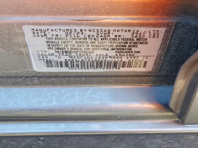 Aukcja sprzedaży 2023 Nissan Sentra, vin: 3N1AB8BV0PY230498, numer aukcji: 47808736