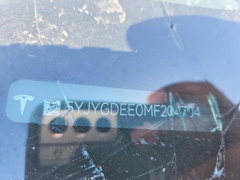 Продаж на аукціоні авто 2021 Tesla Model Y, vin: 5YJYGDEE0MF204704, номер лоту: 46519346