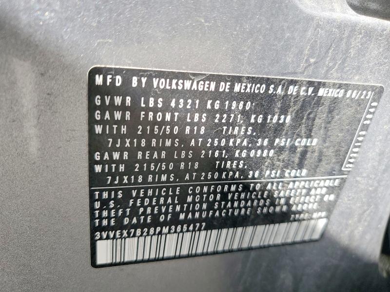 Aukcja sprzedaży 2023 Volkswagen Taos, vin: 3VVEX7B28PM365477, numer aukcji: 47018916